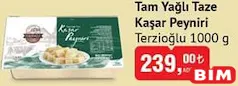 TERZİOĞLU TAM YAĞLI TAZE KAŞAR PEYNİRİ 1000 G